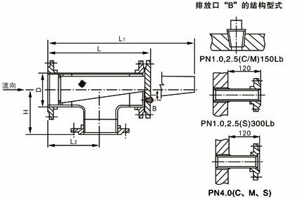 正折流式T型過(guò)濾器